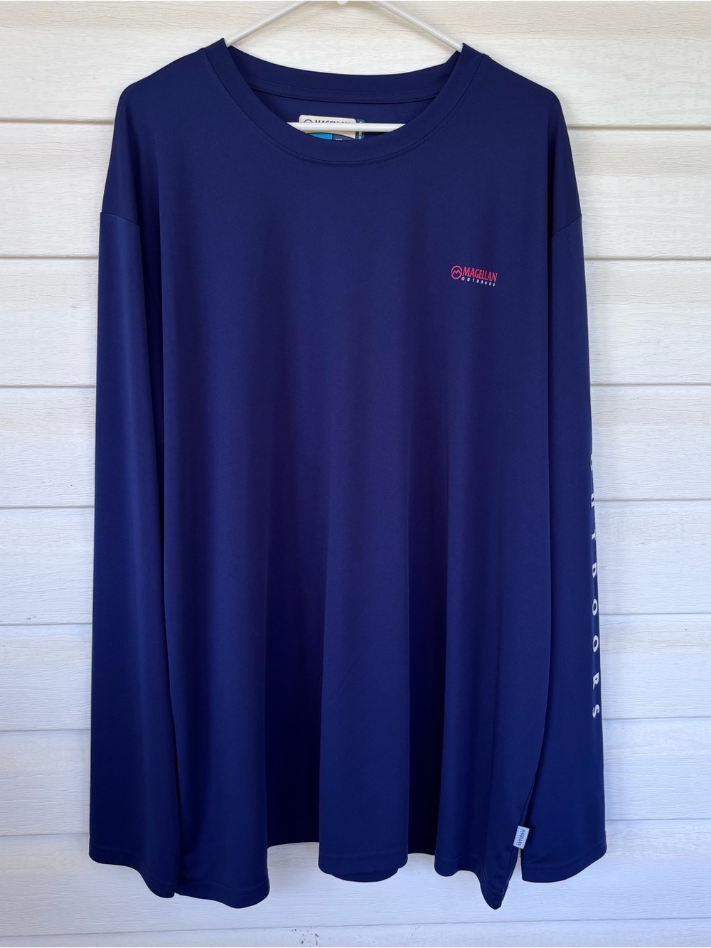 Magellan Outdoors Navy Long-Sleeve Fish Gear Moisture Wicking Top 3XL